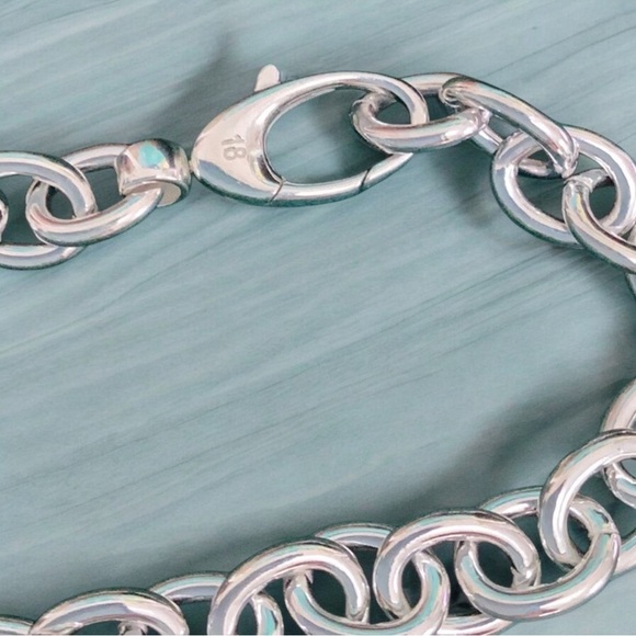 Gucci New Sterling Silver Heart Charm G Bracelet  With Original Gift Box 7.5-8 - Picture 6 of 11